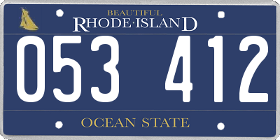 RI license plate 053412