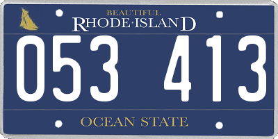 RI license plate 053413