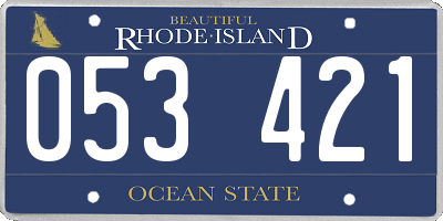 RI license plate 053421