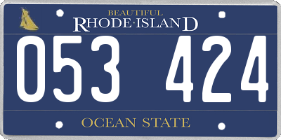RI license plate 053424