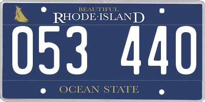 RI license plate 053440