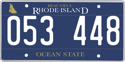 RI license plate 053448