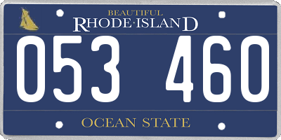 RI license plate 053460