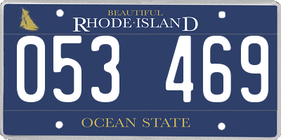 RI license plate 053469