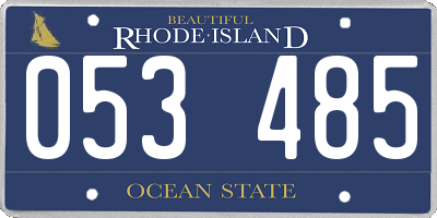 RI license plate 053485