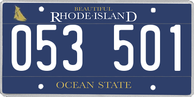 RI license plate 053501