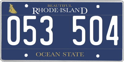 RI license plate 053504