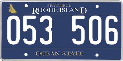 RI license plate 053506