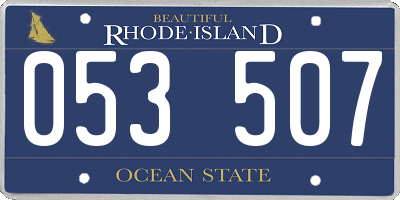 RI license plate 053507