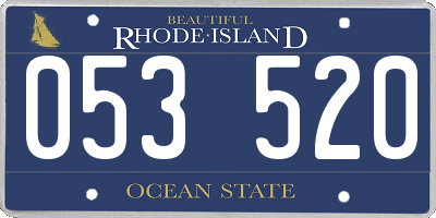 RI license plate 053520