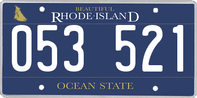 RI license plate 053521