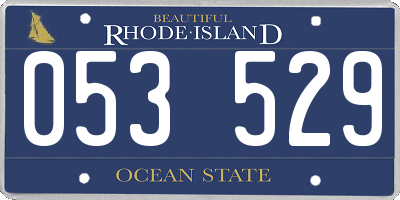 RI license plate 053529