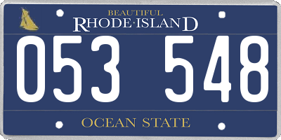 RI license plate 053548