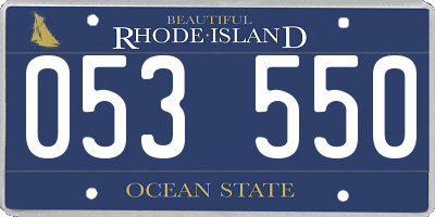 RI license plate 053550