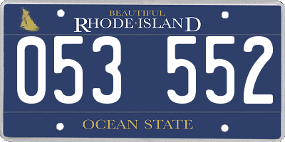 RI license plate 053552