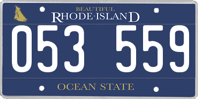 RI license plate 053559