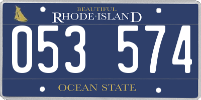 RI license plate 053574