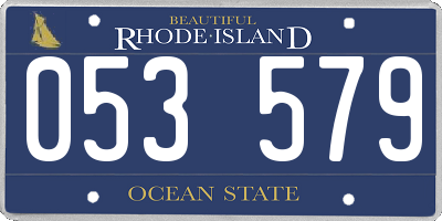RI license plate 053579