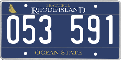 RI license plate 053591
