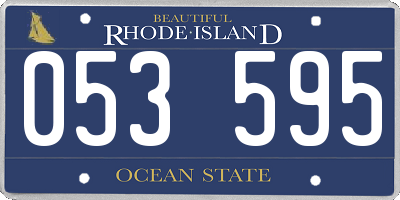 RI license plate 053595