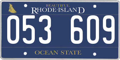 RI license plate 053609