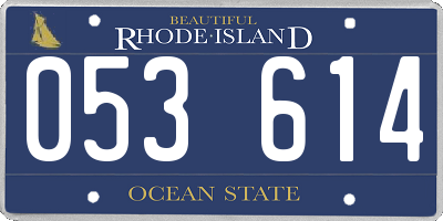 RI license plate 053614