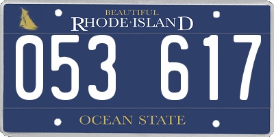 RI license plate 053617