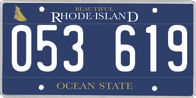 RI license plate 053619