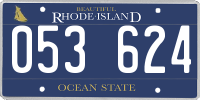 RI license plate 053624