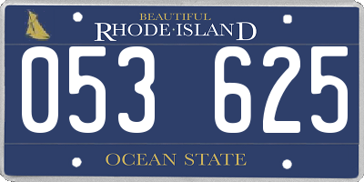 RI license plate 053625