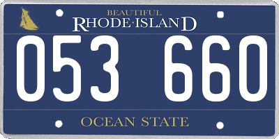 RI license plate 053660