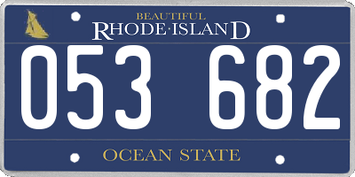 RI license plate 053682
