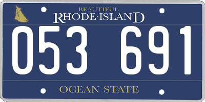 RI license plate 053691