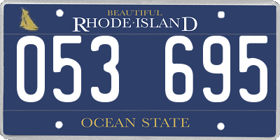 RI license plate 053695