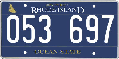 RI license plate 053697