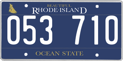 RI license plate 053710