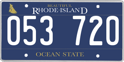 RI license plate 053720
