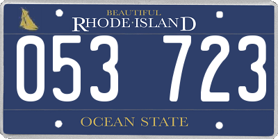 RI license plate 053723