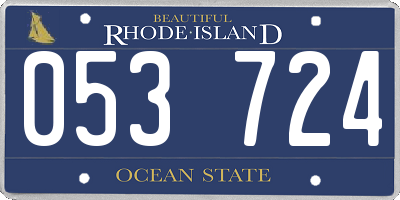 RI license plate 053724