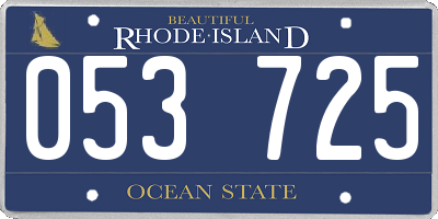 RI license plate 053725