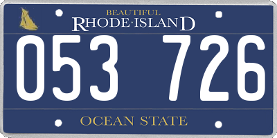 RI license plate 053726