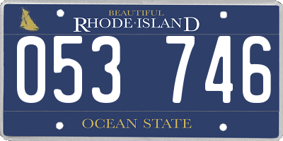 RI license plate 053746