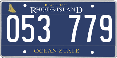 RI license plate 053779