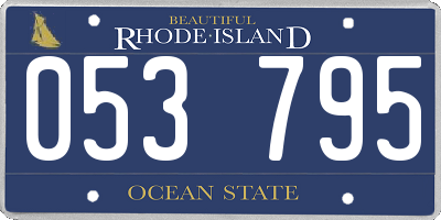 RI license plate 053795