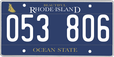 RI license plate 053806
