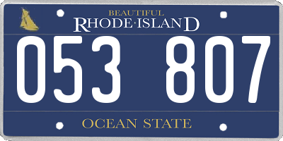 RI license plate 053807
