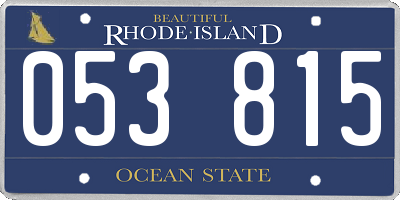 RI license plate 053815