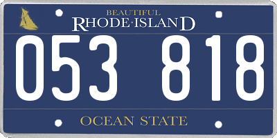 RI license plate 053818