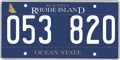 RI license plate 053820