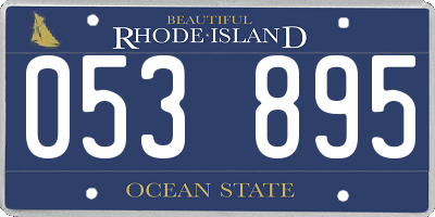 RI license plate 053895